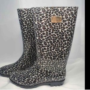 Cheetah Print Rain Boots 